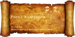 Perci Klarissza névjegykártya